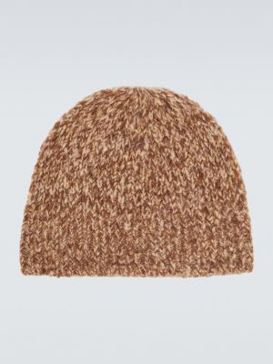 Шерстяная шапка из альпаки Dries Van Noten коричневая