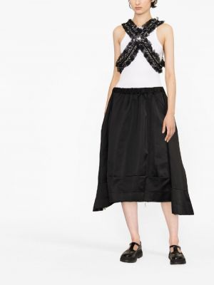 Asymetrické midi sukně Comme Des Garçons černé