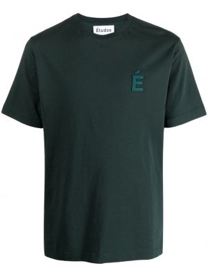 Bombažna majica Etudes zelena