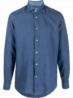 Chemise en lin Drumohr bleu