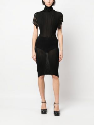 Midi šaty Jean Paul Gaultier Pre-owned černé
