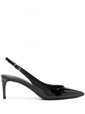 Pantofi cu toc din piele slingback Dolce & Gabbana Pre-owned negru