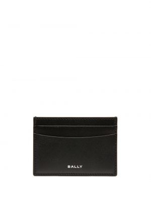 Kožená peňaženka s potlačou Bally čierna