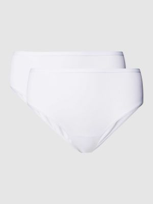 Spodnie w jednolitym kolorze Mey białe
