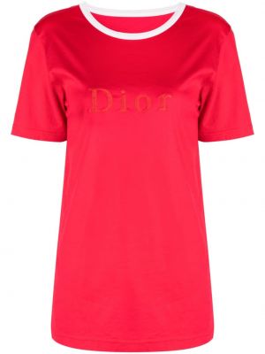 Haftowana koszulka bawełniana Christian Dior