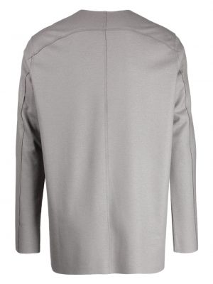 T-shirt en laine col rond Attachment gris