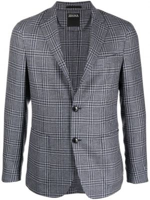 Blazer med mönster i rutigt Zegna blå