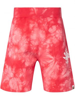 Pantalones cortos deportivos tie dye A Bathing Ape® rojo