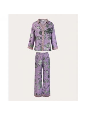 Pijama de algodón con estampado Karma On The Rocks violeta