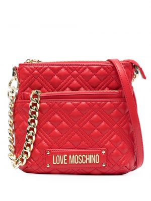 Quiltad väska Love Moschino röd