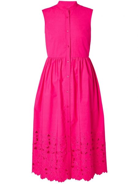Bavlněné šaty Erdem růžové
