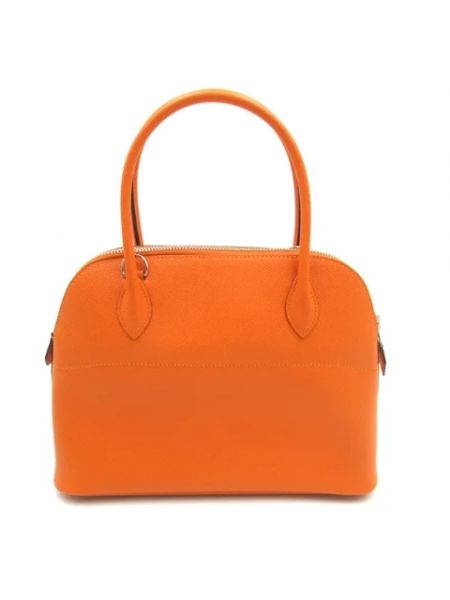 Bolso cruzado de cuero retro Hermès Vintage naranja