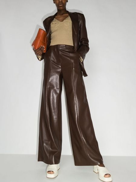 Pantalones bootcut Nanushka marrón