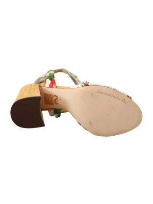 Sandalias con cuña sin tacón Dolce & Gabbana beige