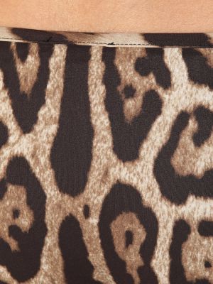 Leopardí bikiny s potiskem Dolce&gabbana hnědé