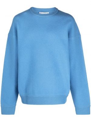 Вълнен пуловер с кръгло деколте Jw Anderson синьо