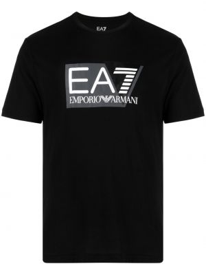 T-shirt en coton à imprimé Ea7 Emporio Armani