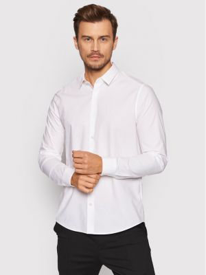 Traper košulja slim fit Calvin Klein Jeans bijela