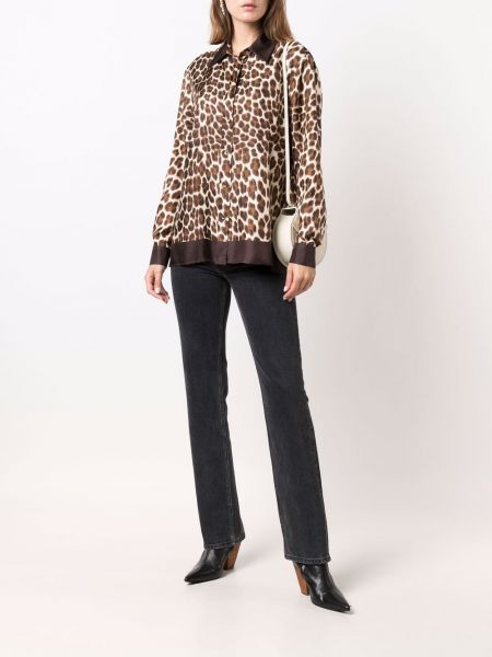 Camisa de seda con estampado leopardo P.a.r.o.s.h.