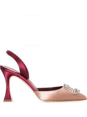 Slingback stropper pumper Manolo Blahnik rosa