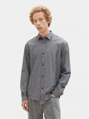 Priliehavá rifľová košeľa Tom Tailor Denim sivá