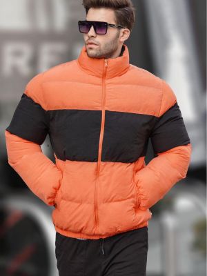Pérový kabát Madmext oranžová
