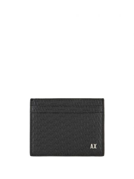 Læder kortholder Armani Exchange sort