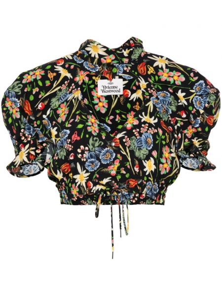Bluza s cvjetnim printom Vivienne Westwood crna