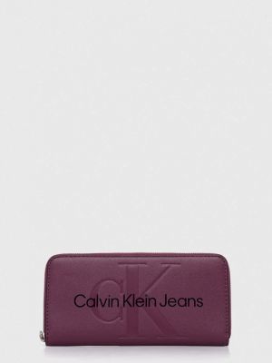 Portfel Calvin Klein Jeans fioletowy