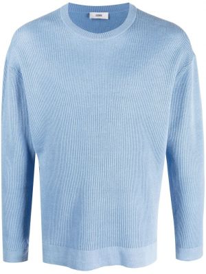 Пуловер с кръгло деколте Closed синьо