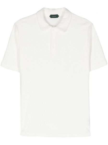 Pamučna polo majica Zanone bijela