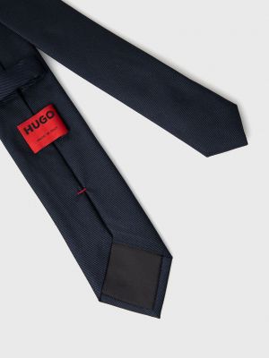 Jedwabny krawat w paski Hugo