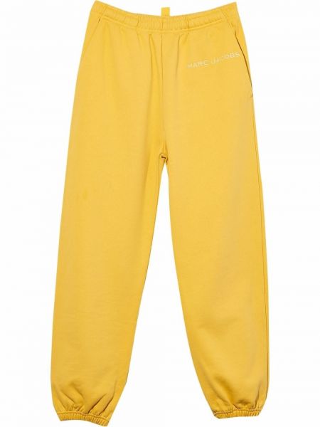 Памучни спортни панталони Marc Jacobs жълто