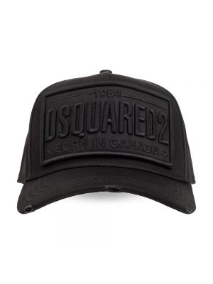 Cappello con visiera di cotone Dsquared2 nero
