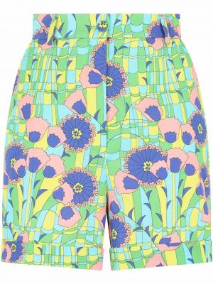 Kratke hlače s cvetličnim vzorcem s potiskom Dolce & Gabbana