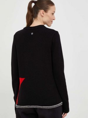 Gyapjú pulóver Newland fekete