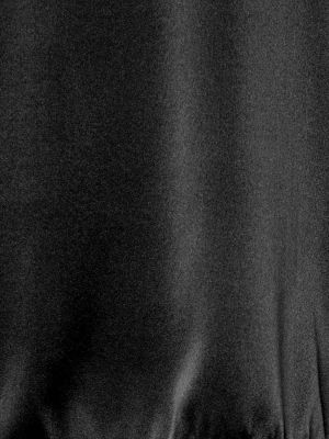 Μεταξωτή σατέν μπλούζα Max Mara μαύρο