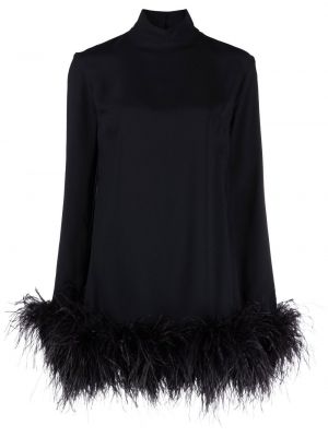Mini haljina sa perjem Taller Marmo crna