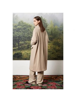 Abrigo de lana de espiga Massimo Alba beige