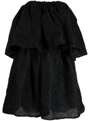 Robe de soirée sans manches à fleurs en jacquard Ulla Johnson noir