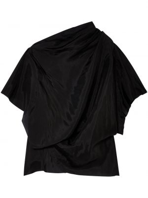 Блуза с драперии Rick Owens черно