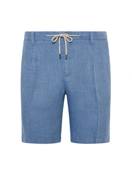 Leinen shorts Boggi Milano blau