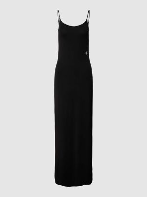 Sukienka długa z modalu Calvin Klein Jeans czarna