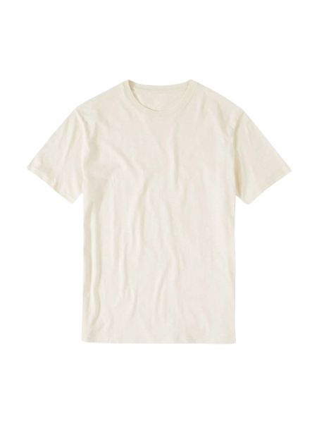 Haftowana koszulka bawełniana z okrągłym dekoltem Closed beżowa