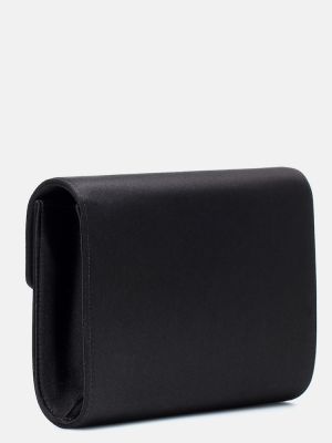 Сатенени сатенени чанта тип „портмоне“ Roger Vivier черно