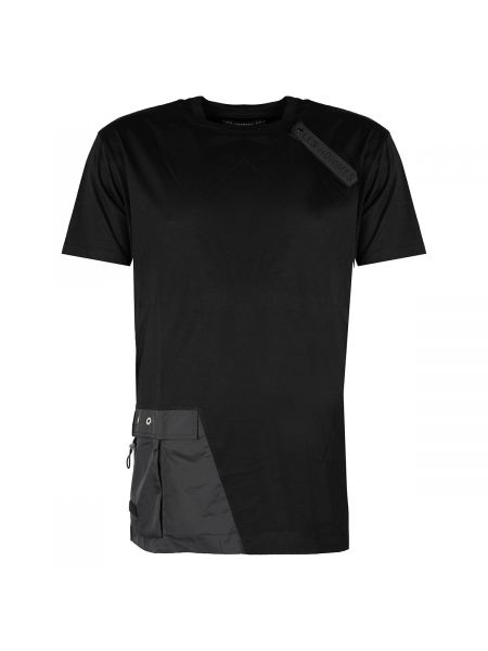 Koszulka bawełniana z krótkim rękawem oversize Les Hommes czarna