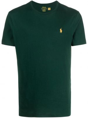 Polo majica z vezenjem iz flisa z vezenjem Polo Ralph Lauren zelena
