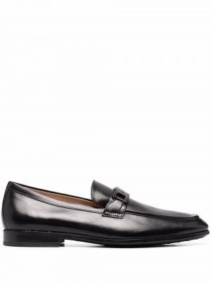 Skinn loafers Tod's svart