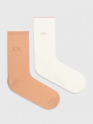 Чорапи Calvin Klein розово