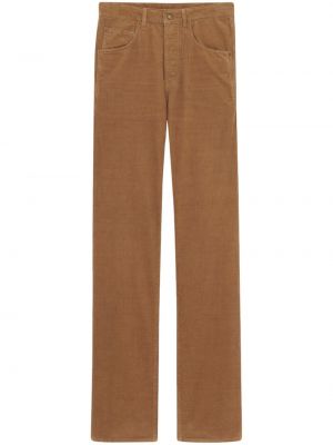 Velvetist sirged püksid Saint Laurent pruun